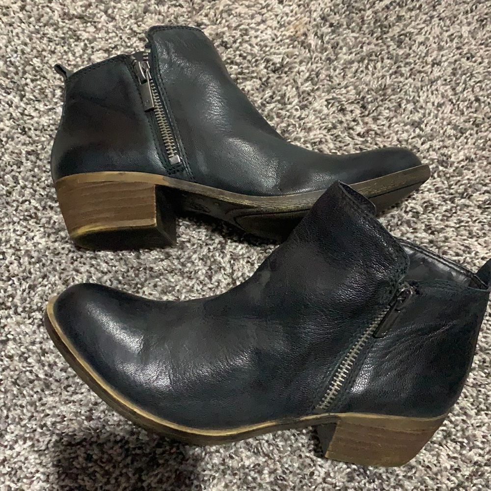 Lucky Brand Ankle Booties - Black in color